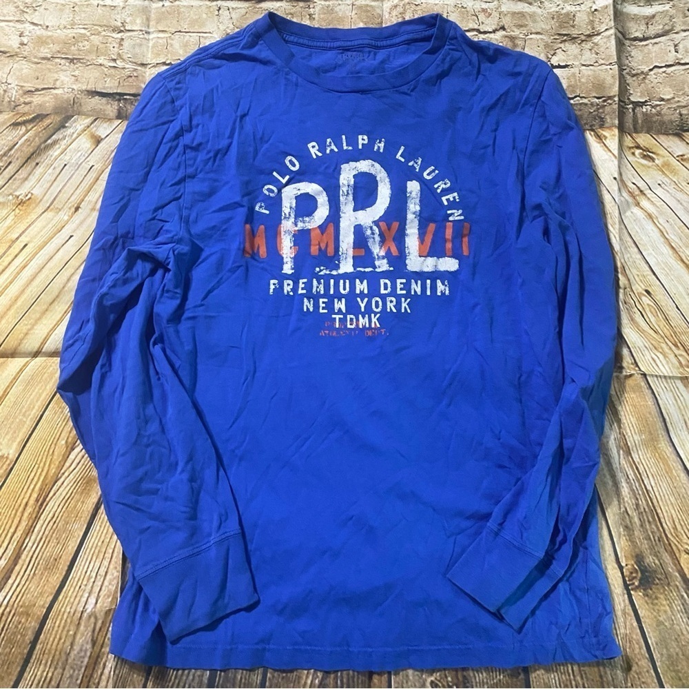 Polo Ralph Lauren Blue Logo Long Sleeve T Shirt